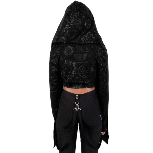 Killstar Unholy Sabbath Crop Hoodie - Picture 4 of 6